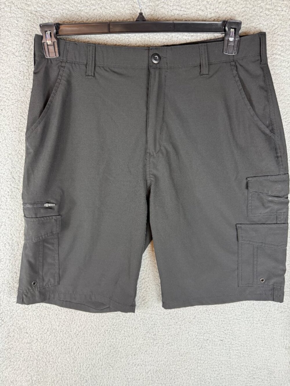 Iron Co. Black Cargo Shorts Size 36 Stretch Multiple Utility Pockets